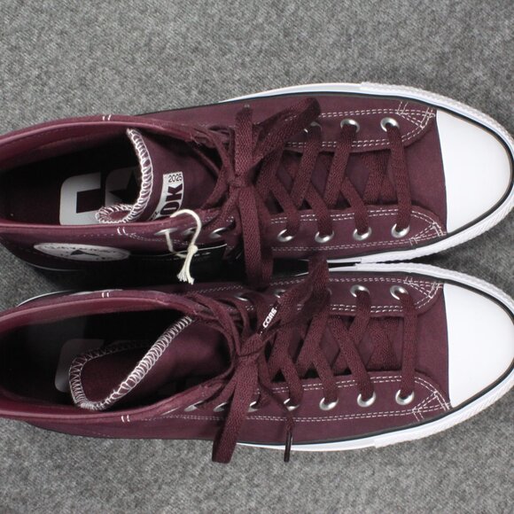 Converse CTAS Pro Hi Sneakers Canvas Deep Bordeaux Maroon Red, Mens Size 11.5 - Picture 11 of 13